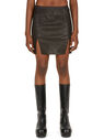 Rick Owens Coated Mini Skirt Black flric0249012blk