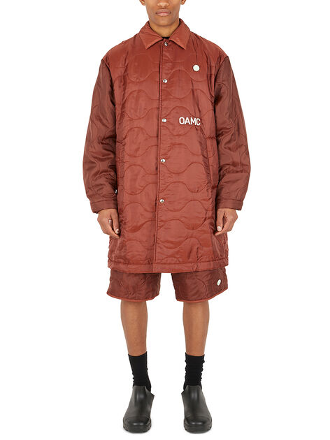 Cappotto Trapuntato con Ricamo del Logo