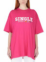 VETEMENTS SINGLE and Ready To Mingle T-Shirt Pink flvet0247023pin