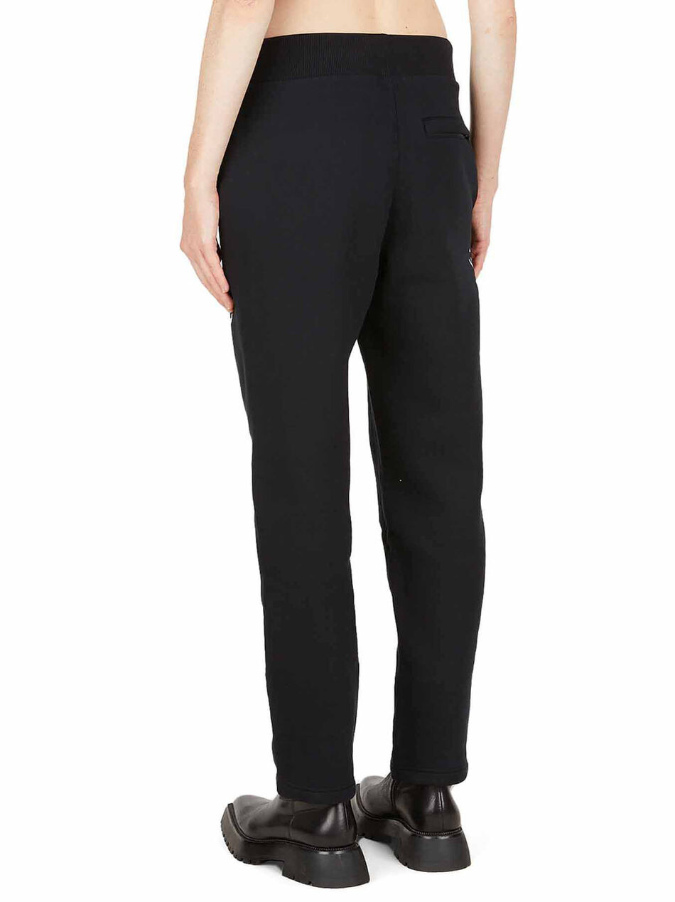Black Track Pants with Logo Embroidery