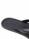 Maison Margiela Tabi Flip Flops Sandals in Black Leather Black flmla0248031blk