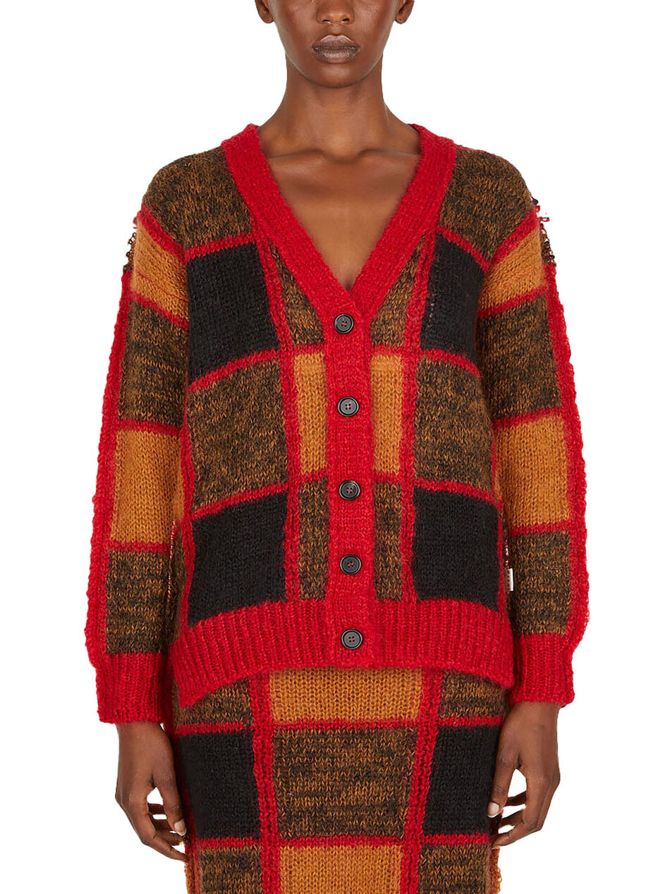 Geometric Jacquard Cardigan