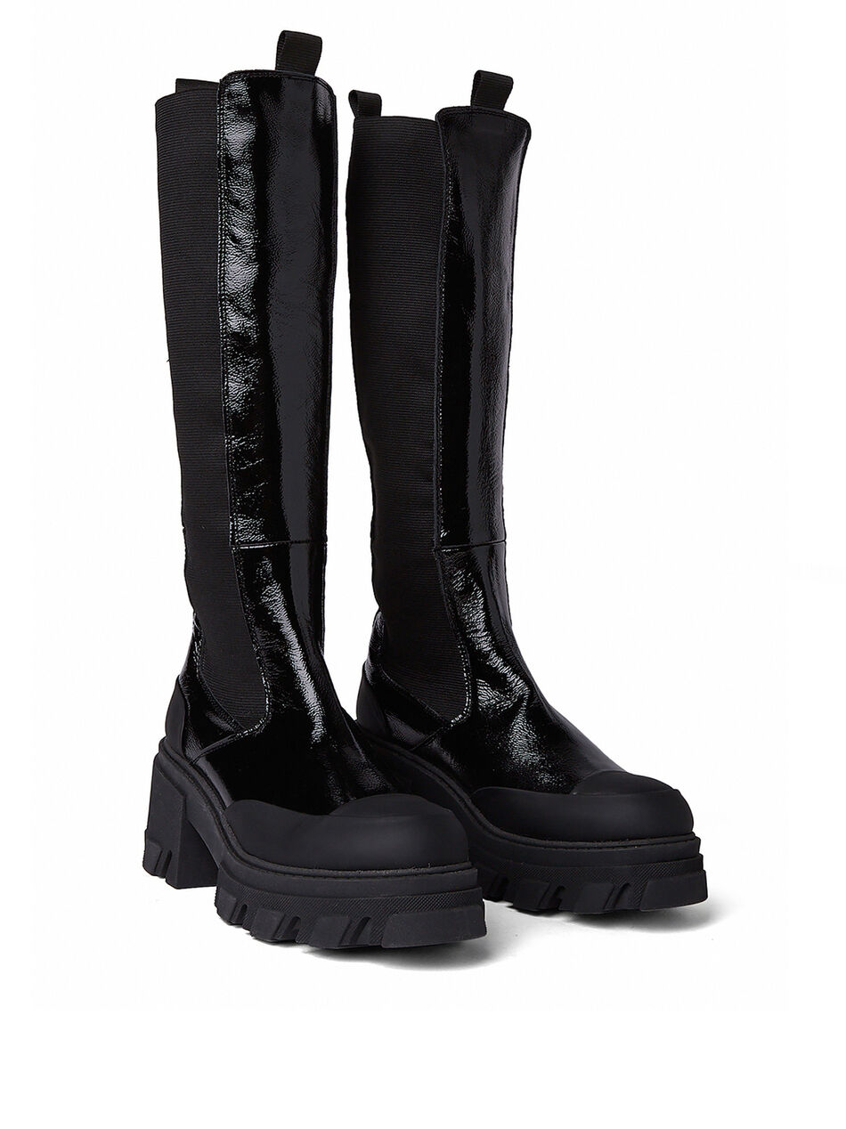 Cleated Heeled Chelsea Boots