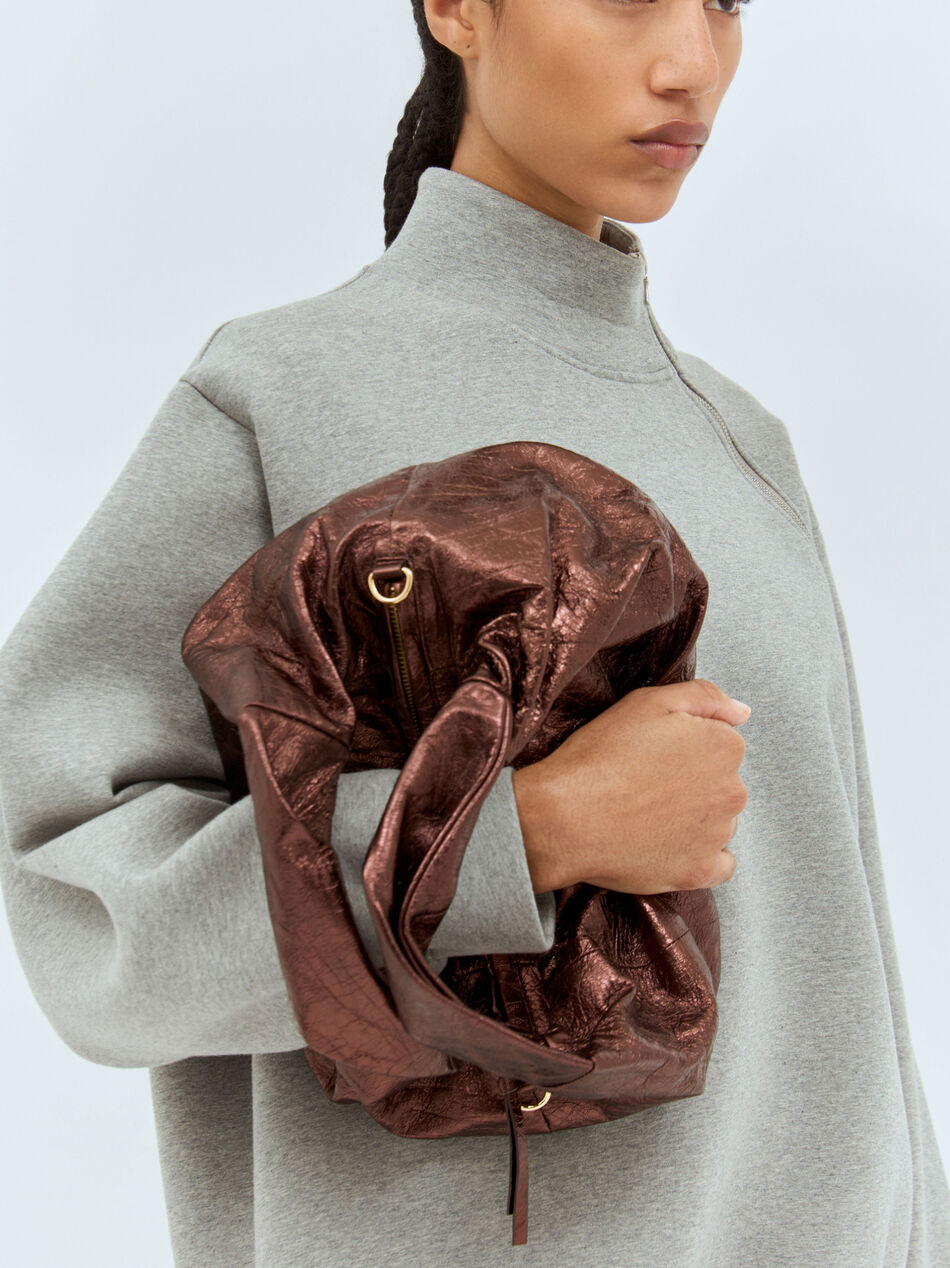 Medium Twist Metallic Handbag