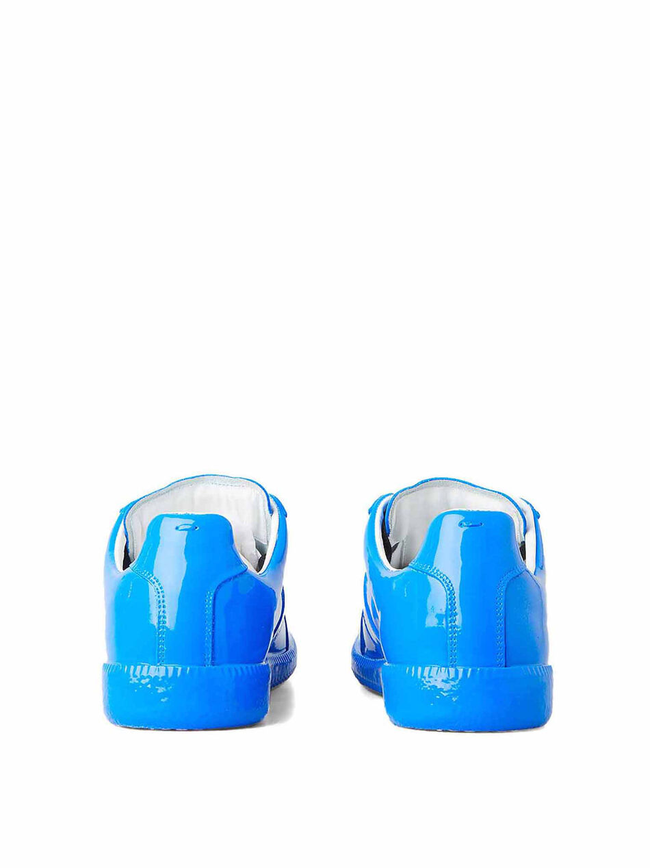 Replica Sneakers in Blue Patent Leather