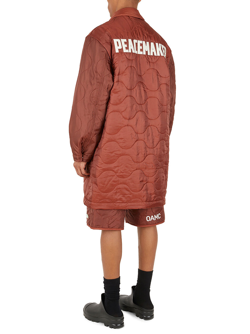 Logo Embroidery Quilted Coat