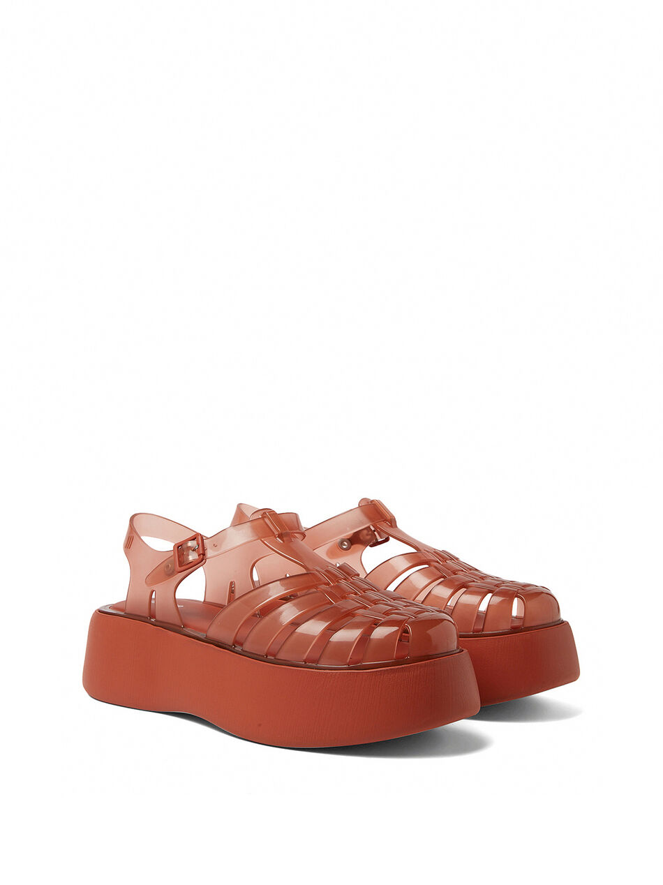 Possession Platform Shoes in Orange
