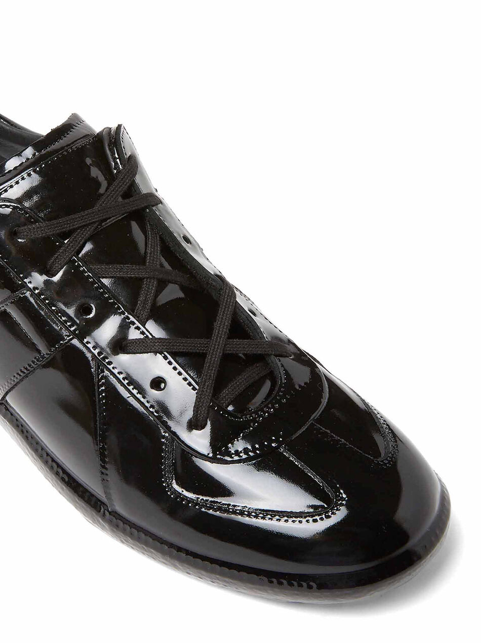 Replica Sneakers in Patent Leather Black