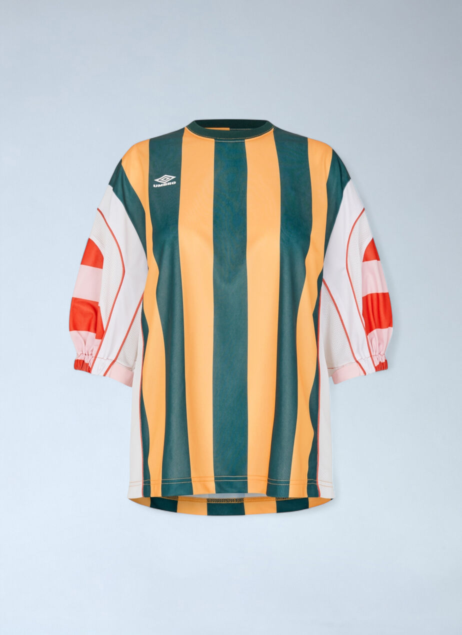 Striped Logo Motif T-Shirt