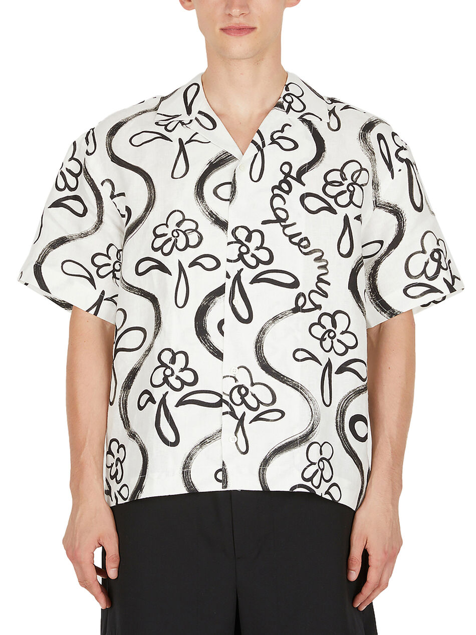 La Chemise Jean Bowling Shirt in White