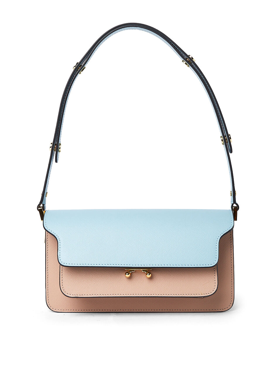 Colour Block Trunk Shoulder Bag