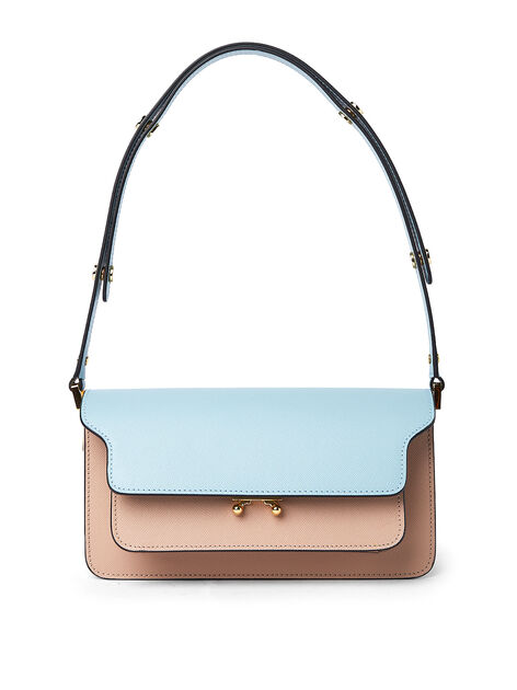 Colour Block Trunk Shoulder Bag