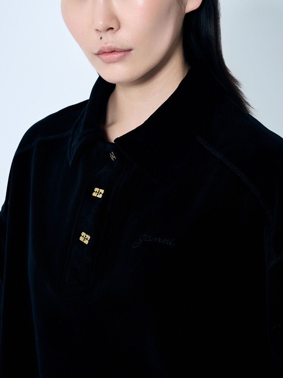 Heavy Velour Polo Shirt