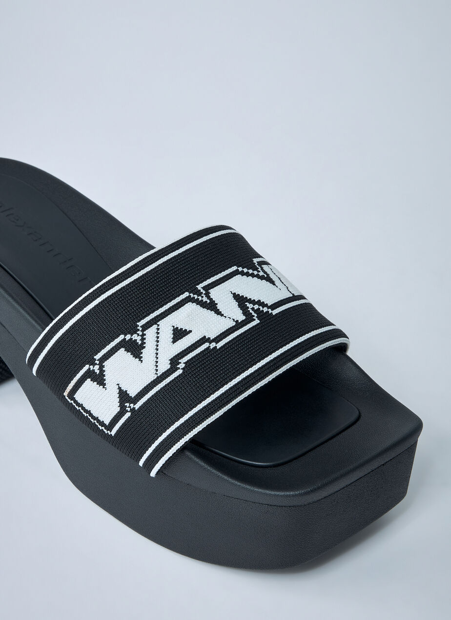 Logo Motif Platform Sandals