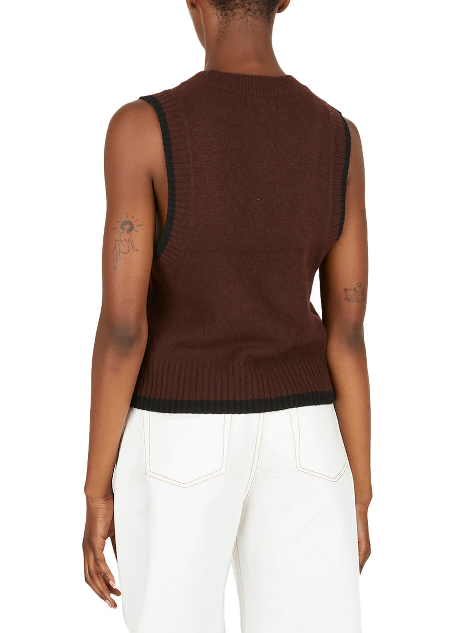 Embellished Logo Sleeveless Sweater