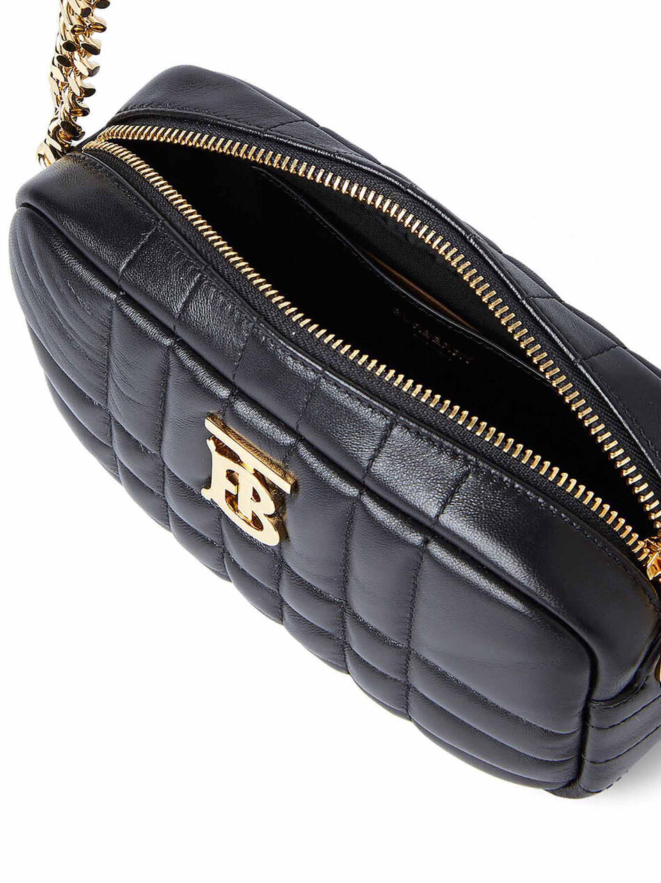 Lola Mini Shoulder Bag in Black Leather