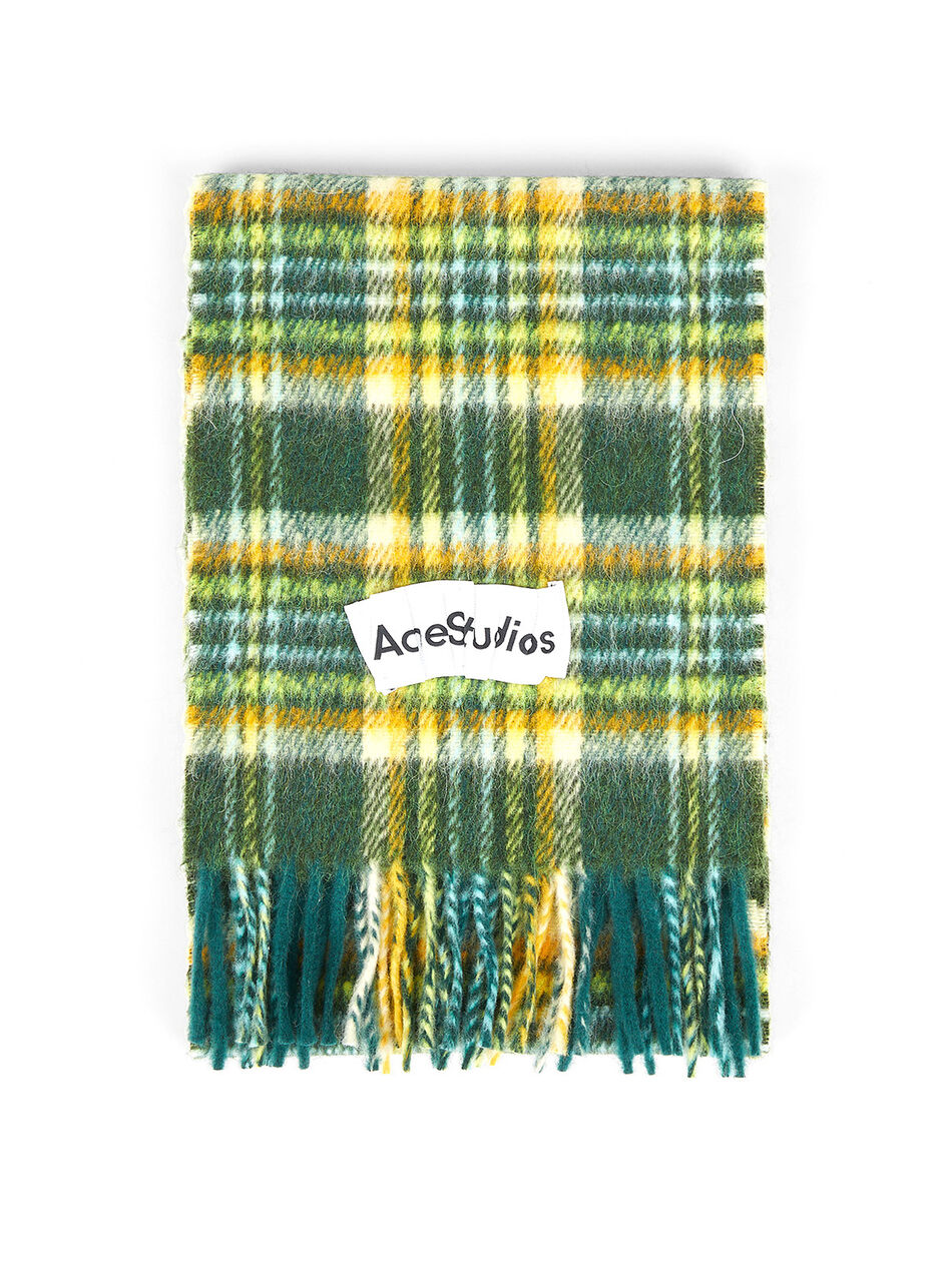 Logo Patch Check Scarf