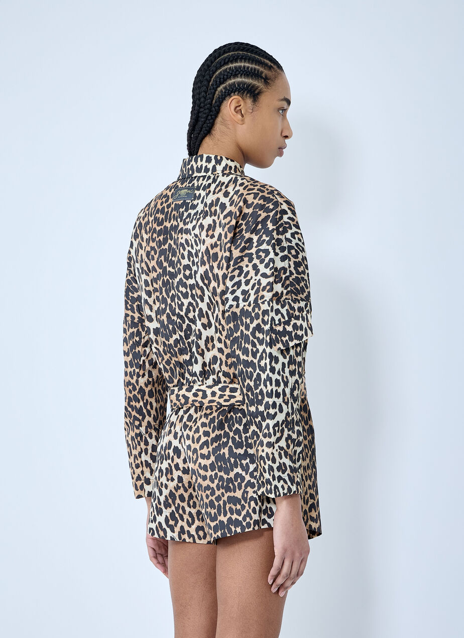 Duchesse Leopard Print Short Jacket