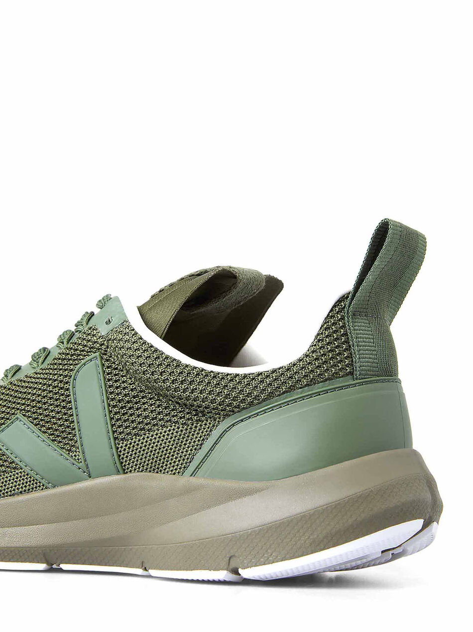 Green Runner Sneakers with Logo