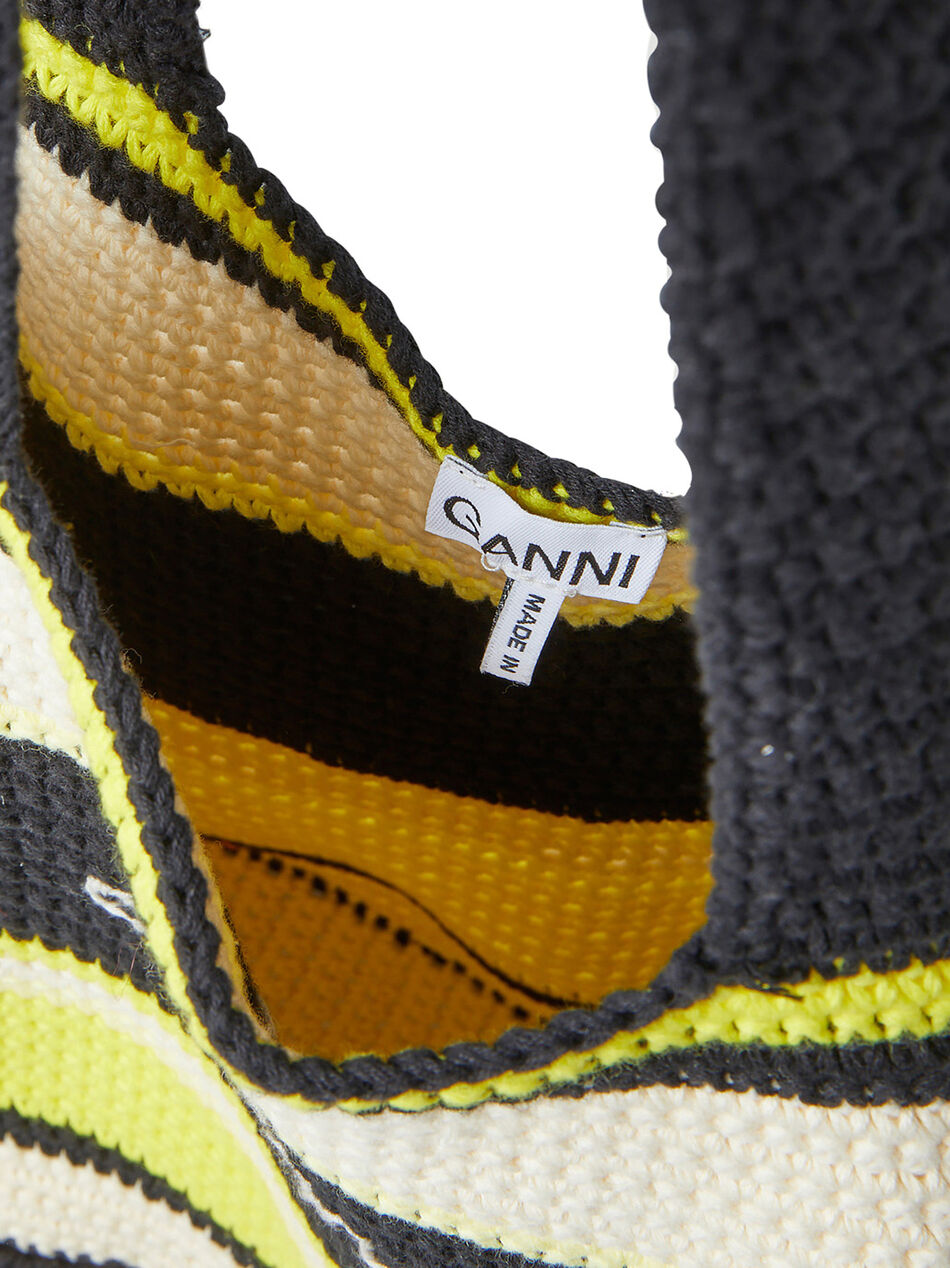 Crochet Stripe Tote Bag