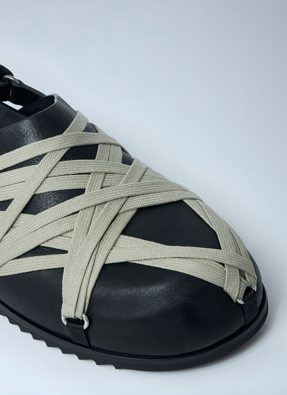 Megalace Leather Mules