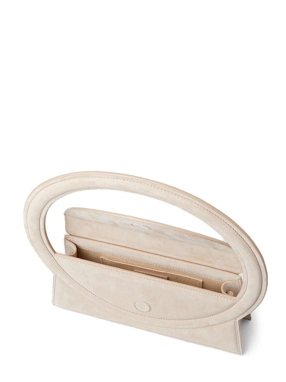 Le Sac Rond Handbag in Suede Beige