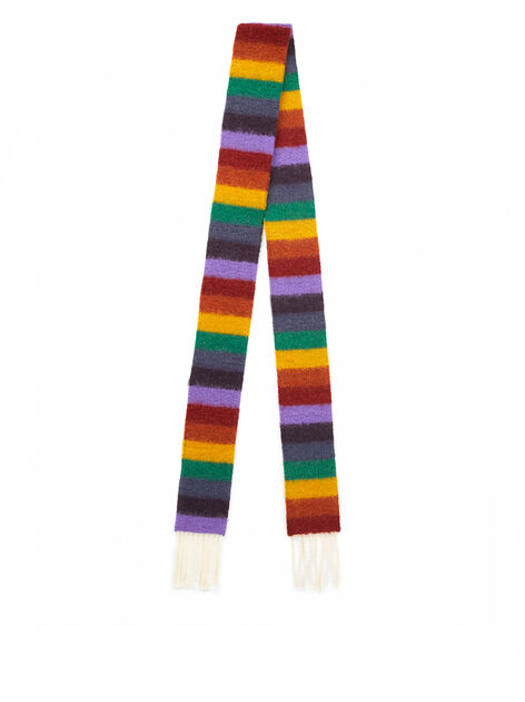 Striped Fringed Scarf