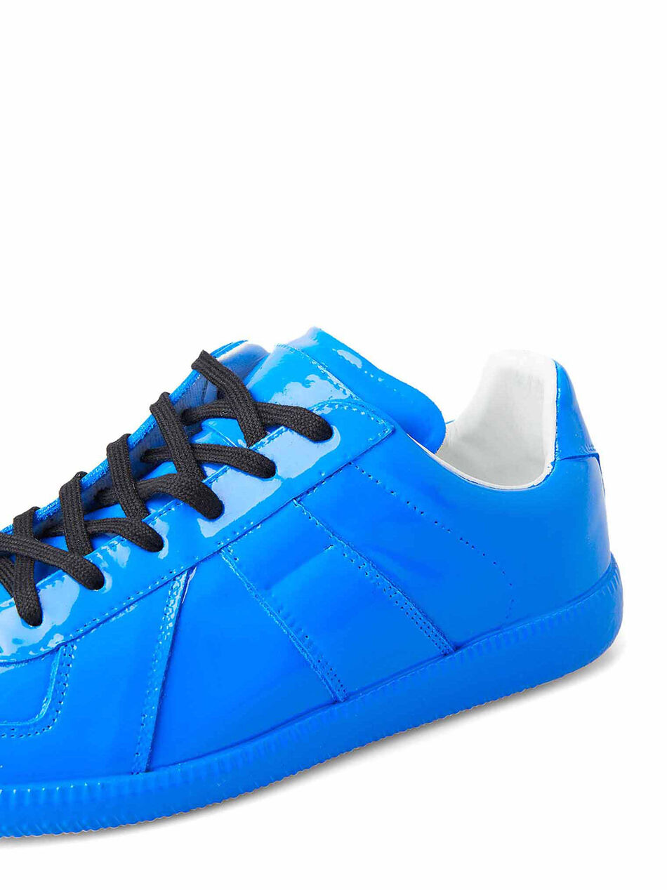 Replica Sneakers in Blue Patent Leather