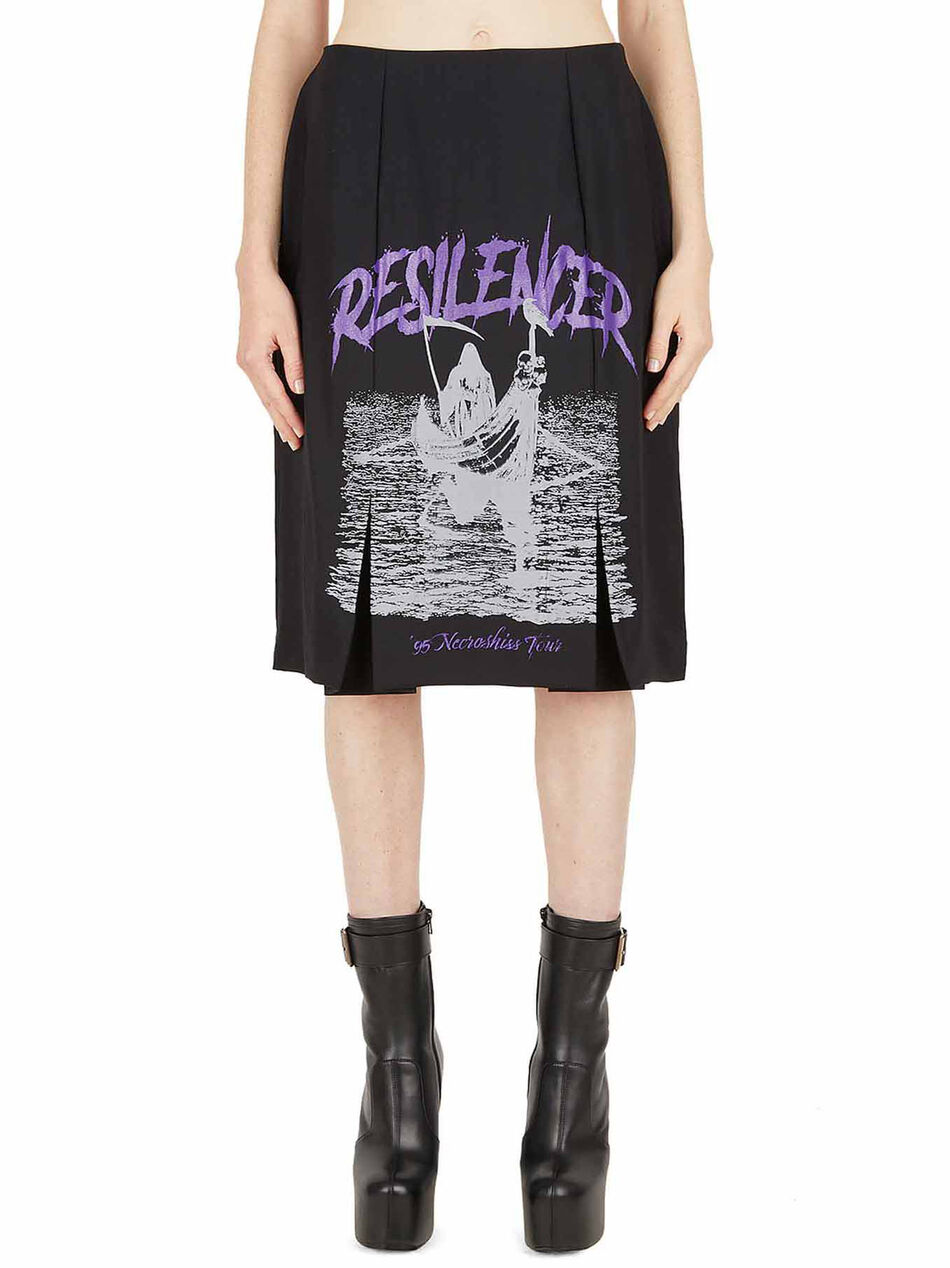 Resilencer Print Pleated Skirt