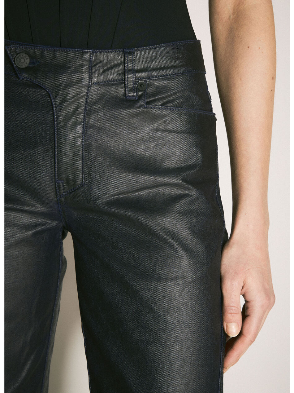 Waxed Straight Leg Pants