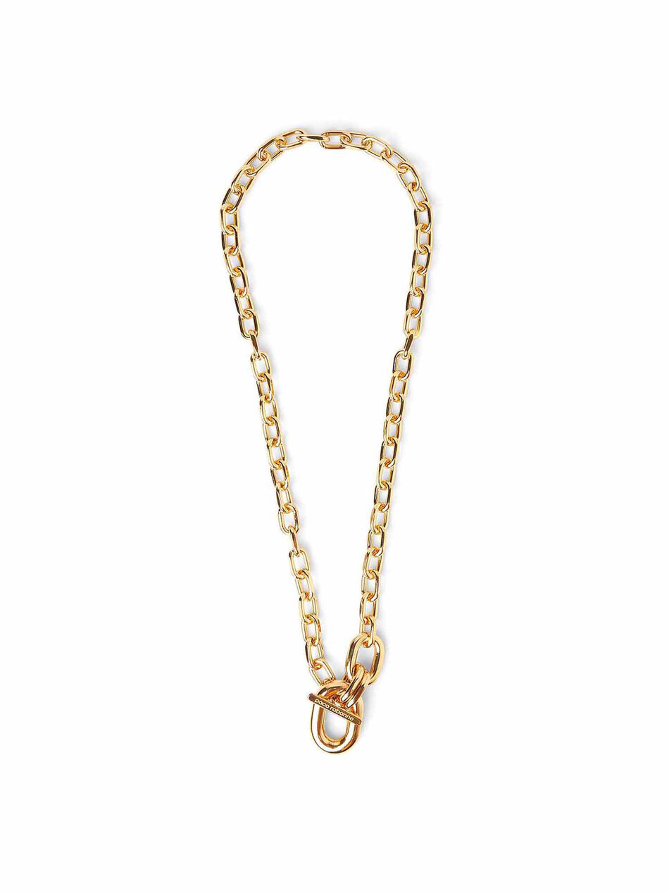 Gold Necklace with T-Bar Closure