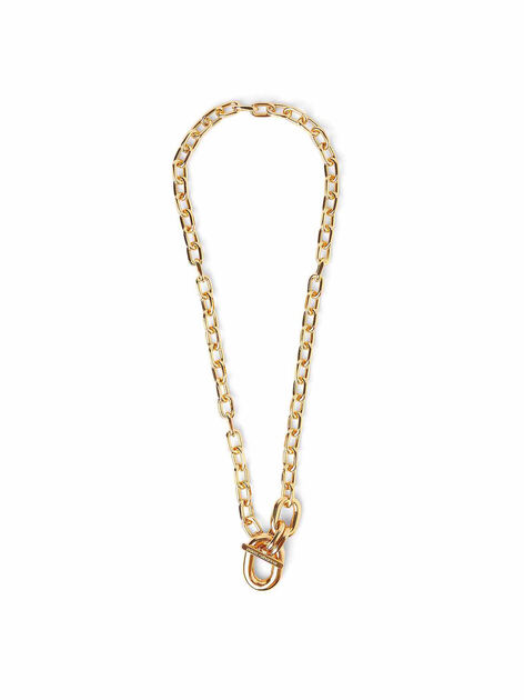 Gold Necklace with T-Bar Closure