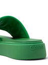 GANNI Ciabatte con Logo in VEGEA™ Verde flgan0249046grn