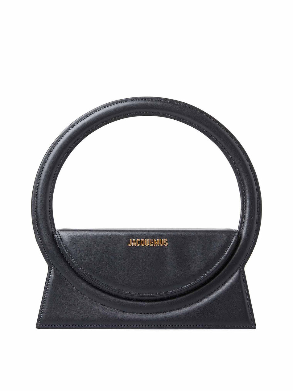 Le Sac Rond Handbag in Black Leather