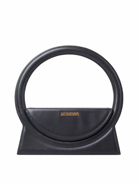 Le Sac Rond Handbag in Black Leather