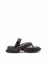 Jil Sander Leather Sandals With Plateau in Black  fljil0243021blk