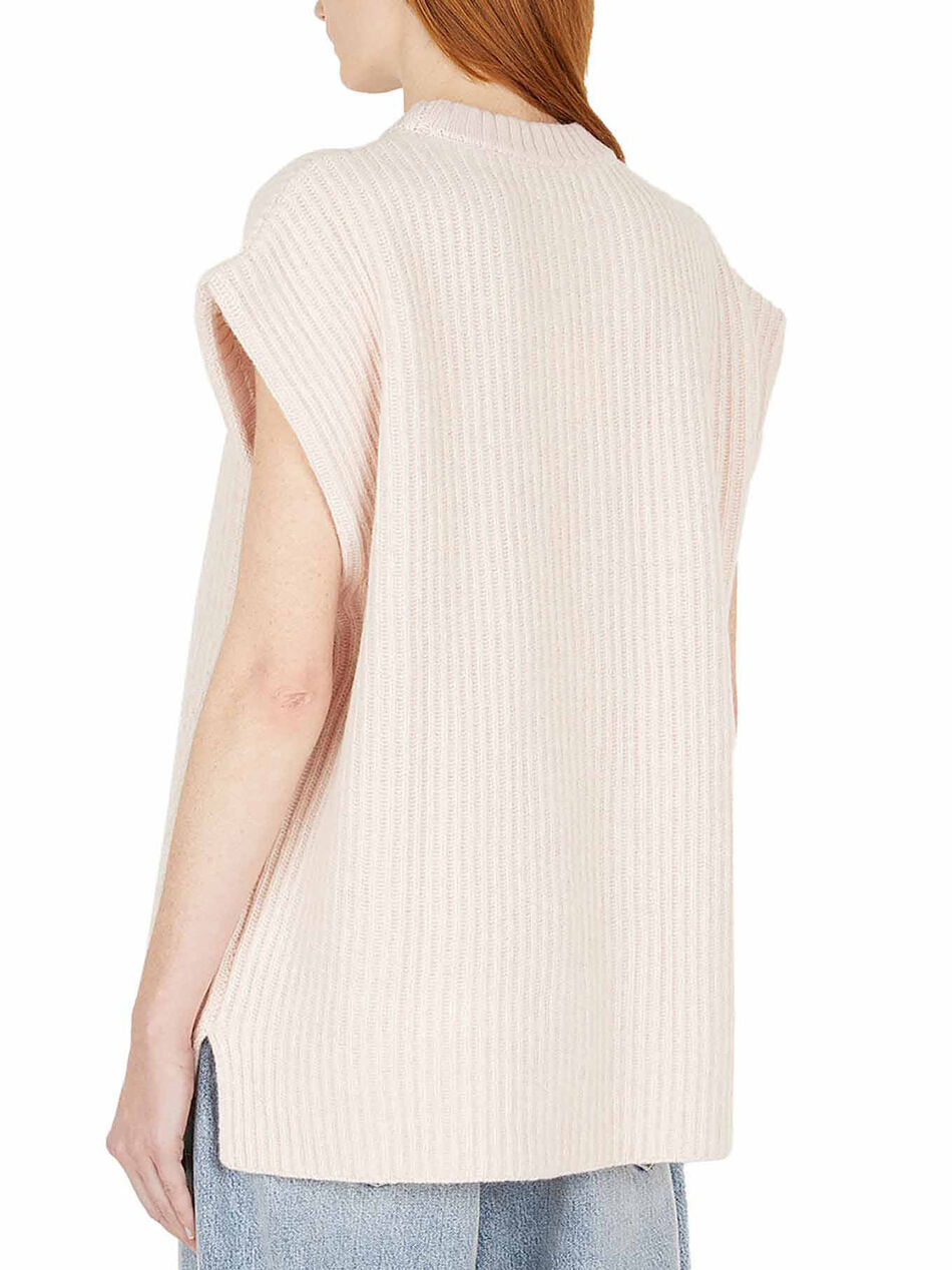 Sleeveless Ribbed Sweater