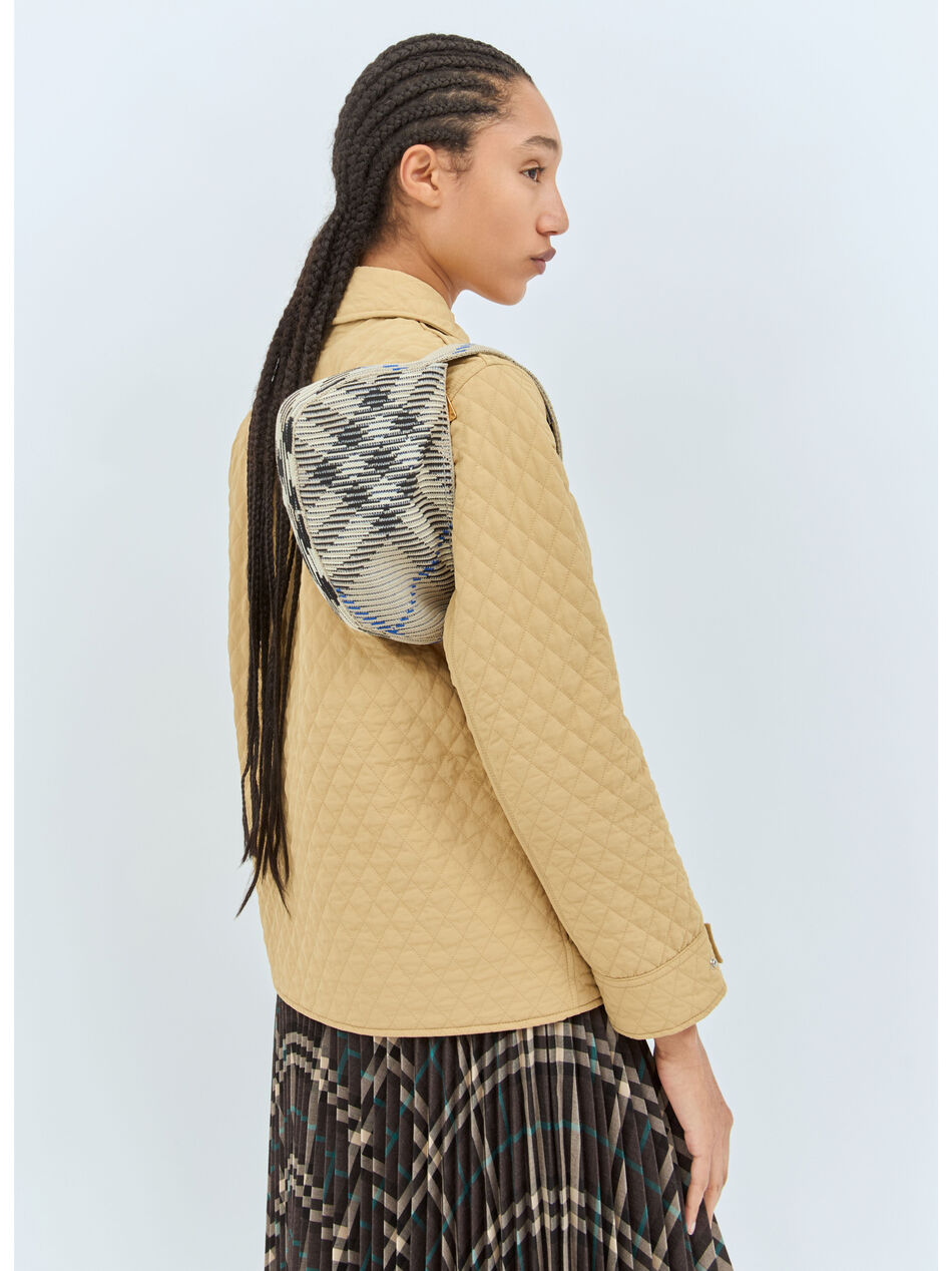 Check Mini Knitted Shoulder Bag