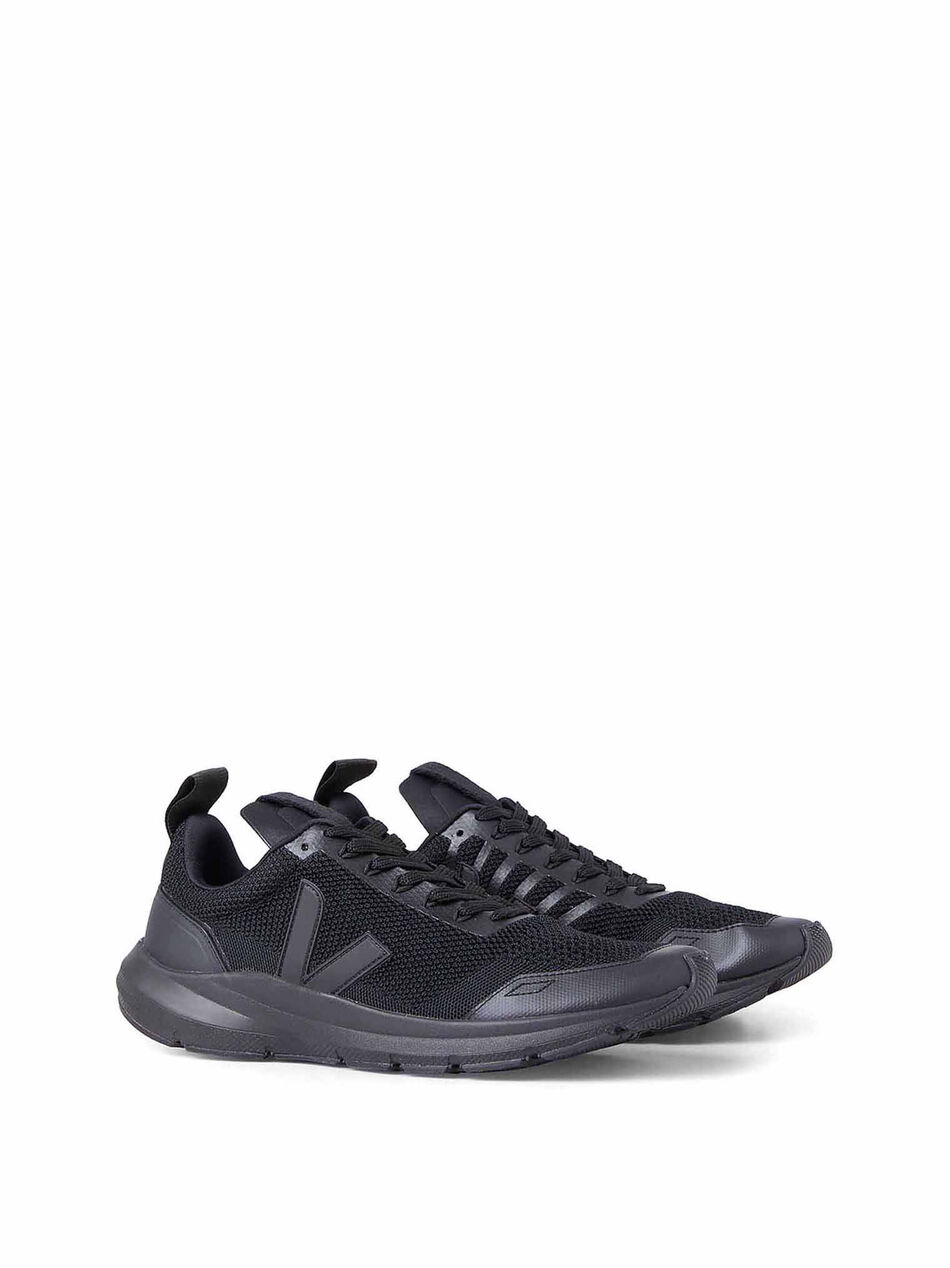 Black Runner Sneakers with Logo