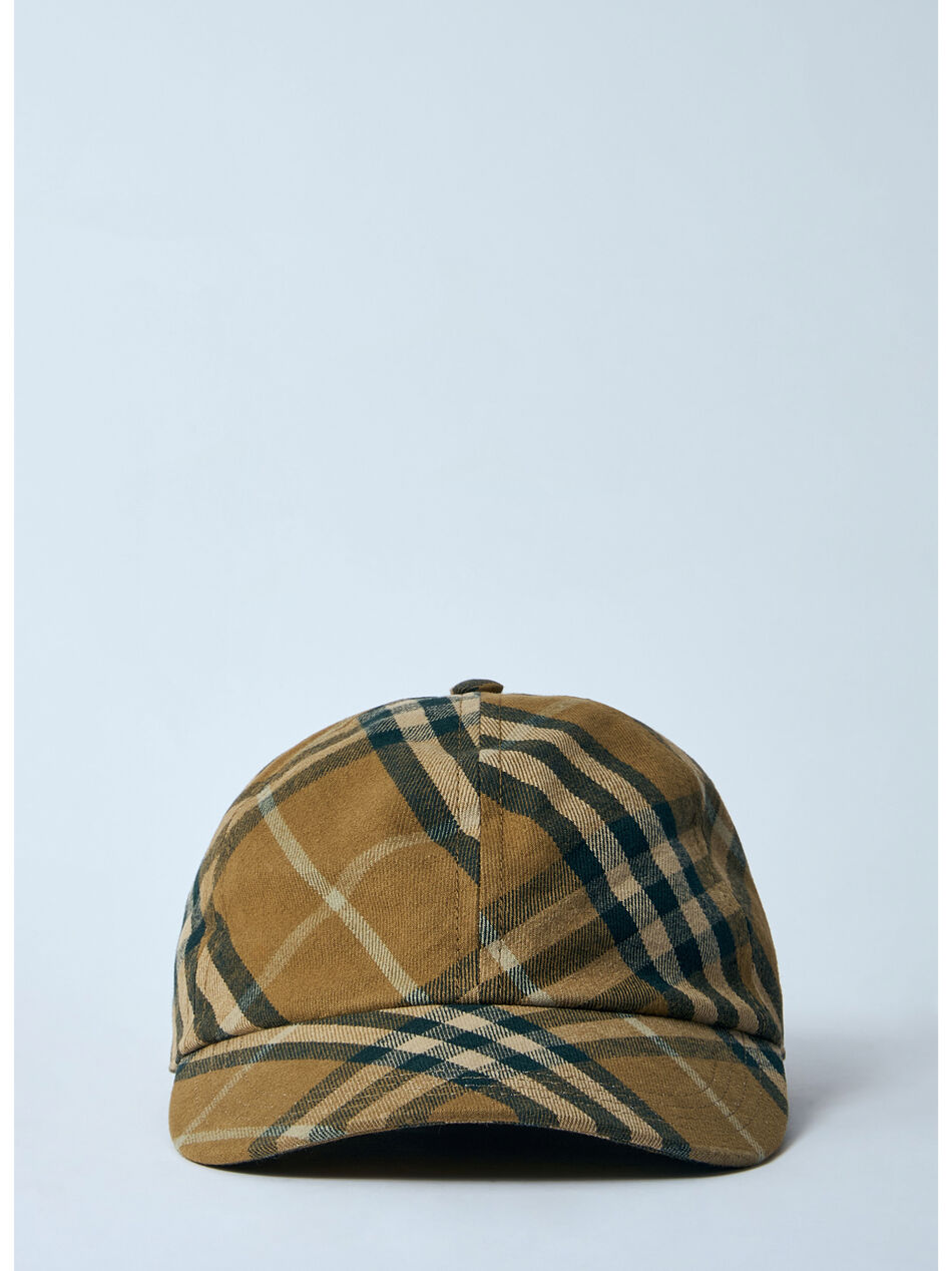Check Cotton Baseball Cap
