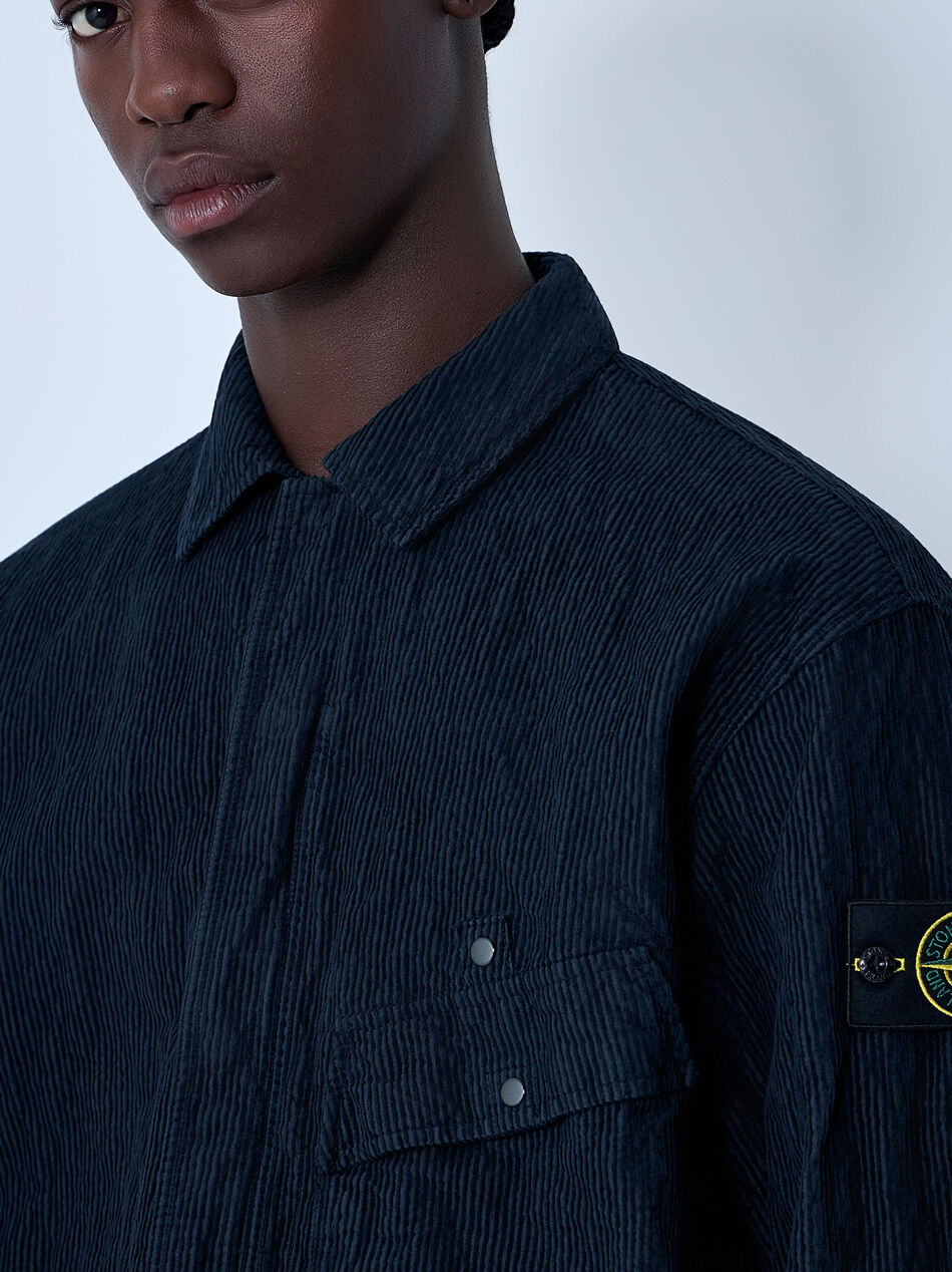 Logo Motif Corduroy Shirt