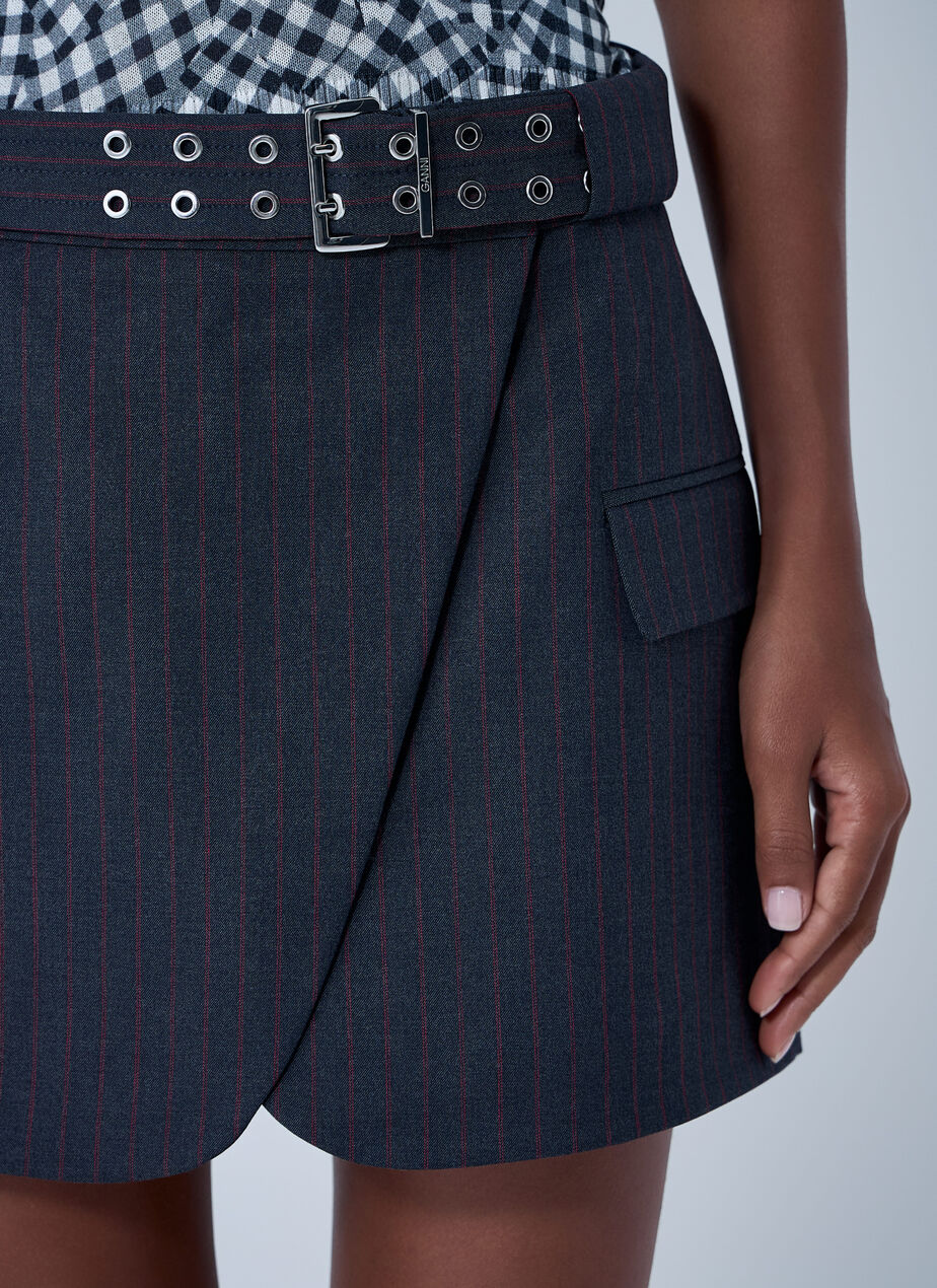 Stretch Stripe Mini skirt