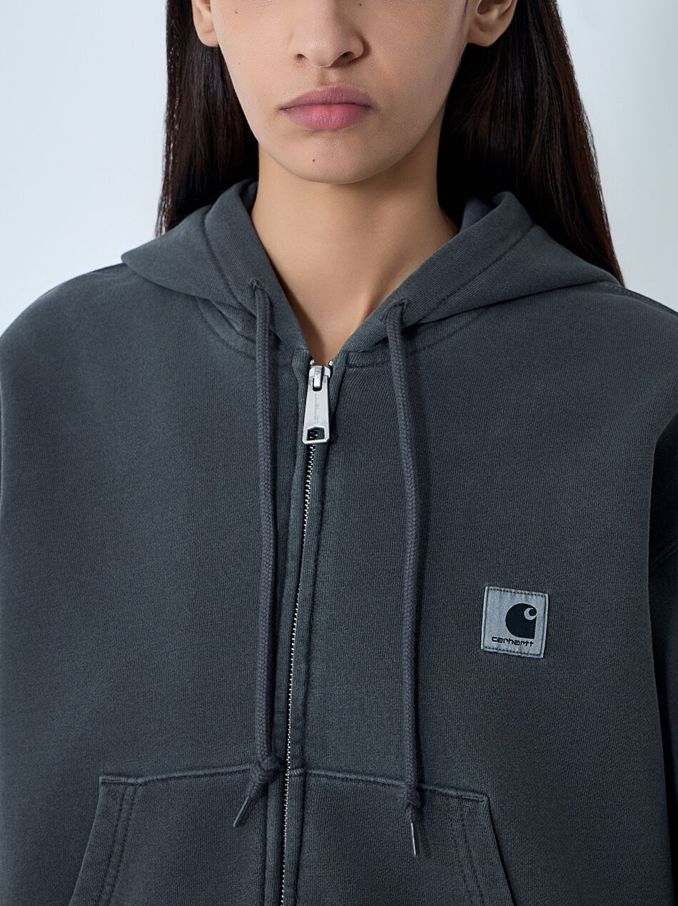 Hooded Logo Motif Sweatshirt