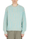 Acne Studios Contrasting Knit Sweater Light Blue flacn0150008blu