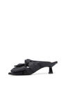 GANNI Soft Bow Kitten Heel Sandals Black flgan0251036blk
