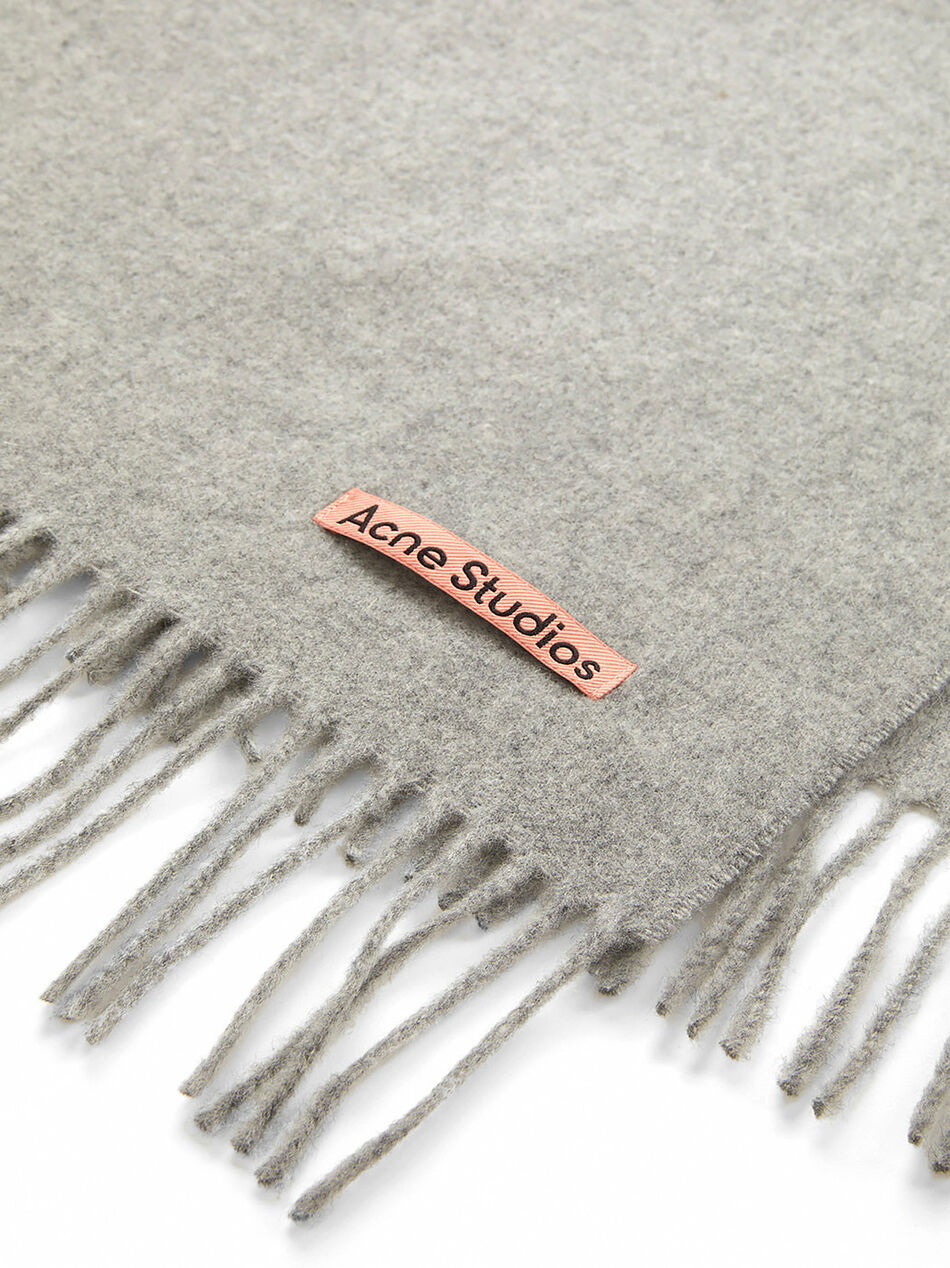 Logo Patch Scarf in Grey