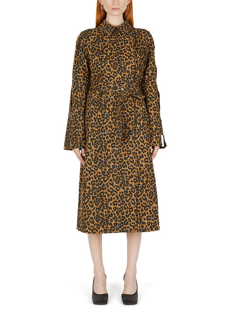 Leopard Print Trench Coat