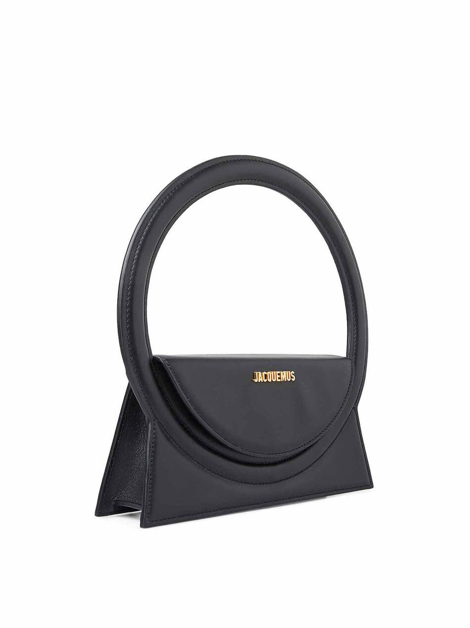 Le Sac Rond Handbag in Black Leather