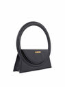 Jacquemus Le Sac Rond Handbag in Black Leather Black fljac0248050blk