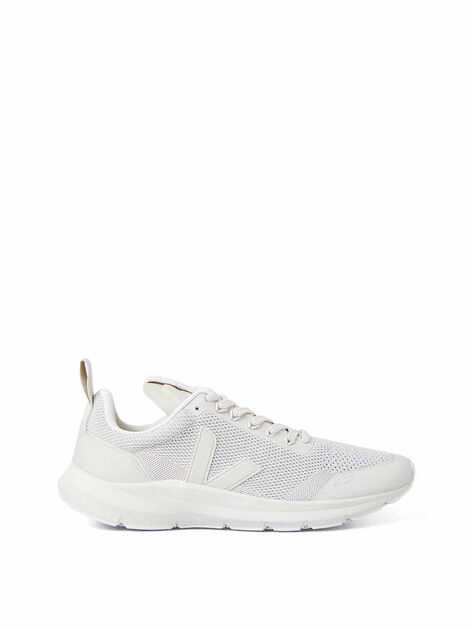White Runner Sneakers with Logo